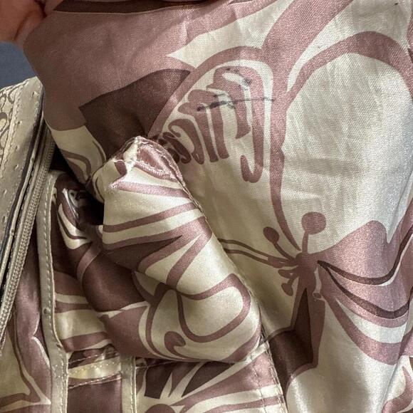 Vintage Guess Purse Y2K Monogram Logo Beige Tan Hand Bag - Picture 8 of 15